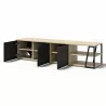 TemaHome Albi TV Stand 190 in Light Oak & Black - Cabinet Opened - TemaHome Albi TV Stand 190 in Light Oak & Black - Cabinet Opened