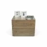 TemaHome Float Night Stand With 2 Drawers in Walnut - Front with Contents - TemaHome Float Night Stand With 2 Drawers in Walnut - Front with Contents