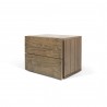 TemaHome Float Night Stand With 2 Drawers in Walnut - Angled