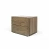 TemaHome Float Night Stand With 2 Drawers in Walnut - Angled - TemaHome Float Night Stand With 2 Drawers in Walnut - Angled
