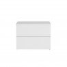 TemaHome Float Night Stand With 2 Drawers in Pure White - Front