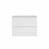 TemaHome Float Night Stand With 2 Drawers in Pure White - Front - TemaHome Float Night Stand With 2 Drawers in Pure White - Front