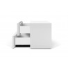 TemaHome Float Night Stand With 2 Drawers in Pure White - Side with Opened Drawer