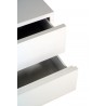 TemaHome Float Night Stand With 2 Drawers in Pure White - Top Angled and Opened Drawer