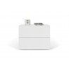 TemaHome Float Night Stand With 2 Drawers in Pure White - Front with Contents