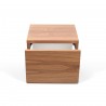 TemaHome Float Night Stand With 1 Drawer in Walnut - Front and Opened
