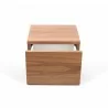 TemaHome Float Night Stand With 1 Drawer in Walnut - Front and Opened - TemaHome Float Night Stand With 1 Drawer in Walnut - Front and Opened
