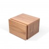 TemaHome Float Night Stand With 1 Drawer in Walnut - Angled