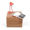 TemaHome Float Night Stand With 1 Drawer in Walnut - Front with Contents
