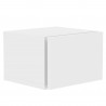 TemaHome Float Night Stand With 1 Drawer in Pure White - Angled