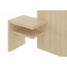 Temahome Hugo Queen Headboard with Night Stands in Melamine Light Oak & Anthracite - Shelf