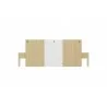 Temahome Hugo Queen Headboard with Night Stands in Melamine Light Oak & Pure White - Back - Temahome Hugo Queen Headboard with Night Stands in Melamine Light Oak & Pure White - Back
