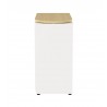 TemaHome Roll Bar Table in Melamine Light Oak & Pure White - Side