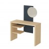 Temahome Hugo Vanity in Melamine Light Oak & Anthracite - Angled