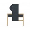 Temahome Hugo Vanity in Melamine Light Oak & Anthracite - Back