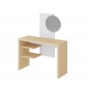 Temahome Hugo Vanity in Melamine Light Oak & Pure White - Angled