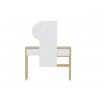 Temahome Hugo Vanity in Melamine Light Oak & Pure White - Back