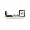 TemaHome Balda 90 Cm Hanging Wall Shelf in Pure White - Front with Contents - TemaHome Balda 90 Cm Hanging Wall Shelf in Pure White - Front with Contents