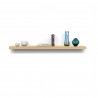 TemaHome Balda 120 Cm Hanging Wall Shelf in Oak - Front with Contents