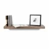 TemaHome Balda 90 Cm Hanging Wall Shelf in Walnut - Front with Contents - TemaHome Balda 90 Cm Hanging Wall Shelf in Walnut - Front with Contents