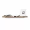 TemaHome Balda 120 Cm Hanging Wall Shelf in Walnut - Front with Content 2 - TemaHome Balda 120 Cm Hanging Wall Shelf in Walnut - Front with Content 2
