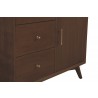 Alpine Furniture Flynn Accent Cabinet, Walnut - Closeup Angle