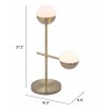 Zuo Modern Waterloo Table Lamp White And Bronze - Dimensions2