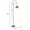 Zuo Modern Waterloo Floor Lamp White And Bronze - With Dimensions - Zuo Modern Waterloo Floor Lamp White And Bronze - With Dimensions