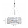 Zuo Modern Jena Ceiling Lamp Chrome - With Dimension