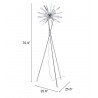 Zuo Modern Savoy Floor Lamp Chrome - With Dimensions