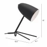 Zuo Modern Jamison Table Lamp Black - With Dimensions - Zuo Modern Jamison Table Lamp Black - With Dimensions