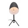 Zuo Modern Jamison Table Lamp Black - Front and Lit