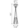 Zuo Modern Delancey Floor Lamp Black - Dimension Sheet