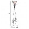 Zuo Modern Delancey Floor Lamp Black - With Dimensions