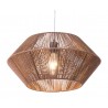 Zuo Modern Kendrick Ceiling Lamp Brown - Angled and lit