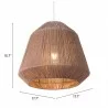 Zuo Modern Impala Ceiling Lamp Brown - With DImensions - Zuo Modern Impala Ceiling Lamp Brown - With DImensions