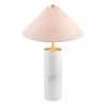 Zuo Modern Ciara Table Lamp Beige And White - Top Angled and Lit - Zuo Modern Ciara Table Lamp Beige And White - Top Angled and Lit
