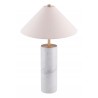 Zuo Modern Ciara Table Lamp Beige And White - Top Angled Unlit