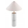 Zuo Modern Ciara Table Lamp Beige And White - Top Angled Unlit - Zuo Modern Ciara Table Lamp Beige And White - Top Angled Unlit