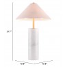 Zuo Modern Ciara Table Lamp Beige And White - With DImensions