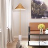 Zuo Modern Bianca Floor Lamp Brass And White - Lifestyle
