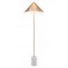 Zuo Modern Bianca Floor Lamp Brass And White - Front