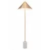 Zuo Modern Bianca Floor Lamp Brass And White - Front - Zuo Modern Bianca Floor Lamp Brass And White - Front