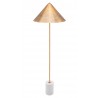 Zuo Modern Bianca Floor Lamp Brass And White - Top View