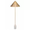 Zuo Modern Bianca Floor Lamp Brass And White - Top Angled - Zuo Modern Bianca Floor Lamp Brass And White - Top Angled