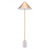 Zuo Modern Bianca Floor Lamp Brass And White - Side