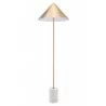Zuo Modern Bianca Floor Lamp Brass And White - Side - Zuo Modern Bianca Floor Lamp Brass And White - Side