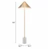 Zuo Modern Bianca Floor Lamp Brass And White - With Dimension - Zuo Modern Bianca Floor Lamp Brass And White - With Dimension