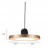 Zuo Modern Mozu Ceiling Lamp Gold And Black - With Dimensions