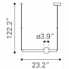 Zuo Modern Adeo Ceiling Lamp Brass - Dimension Sheet